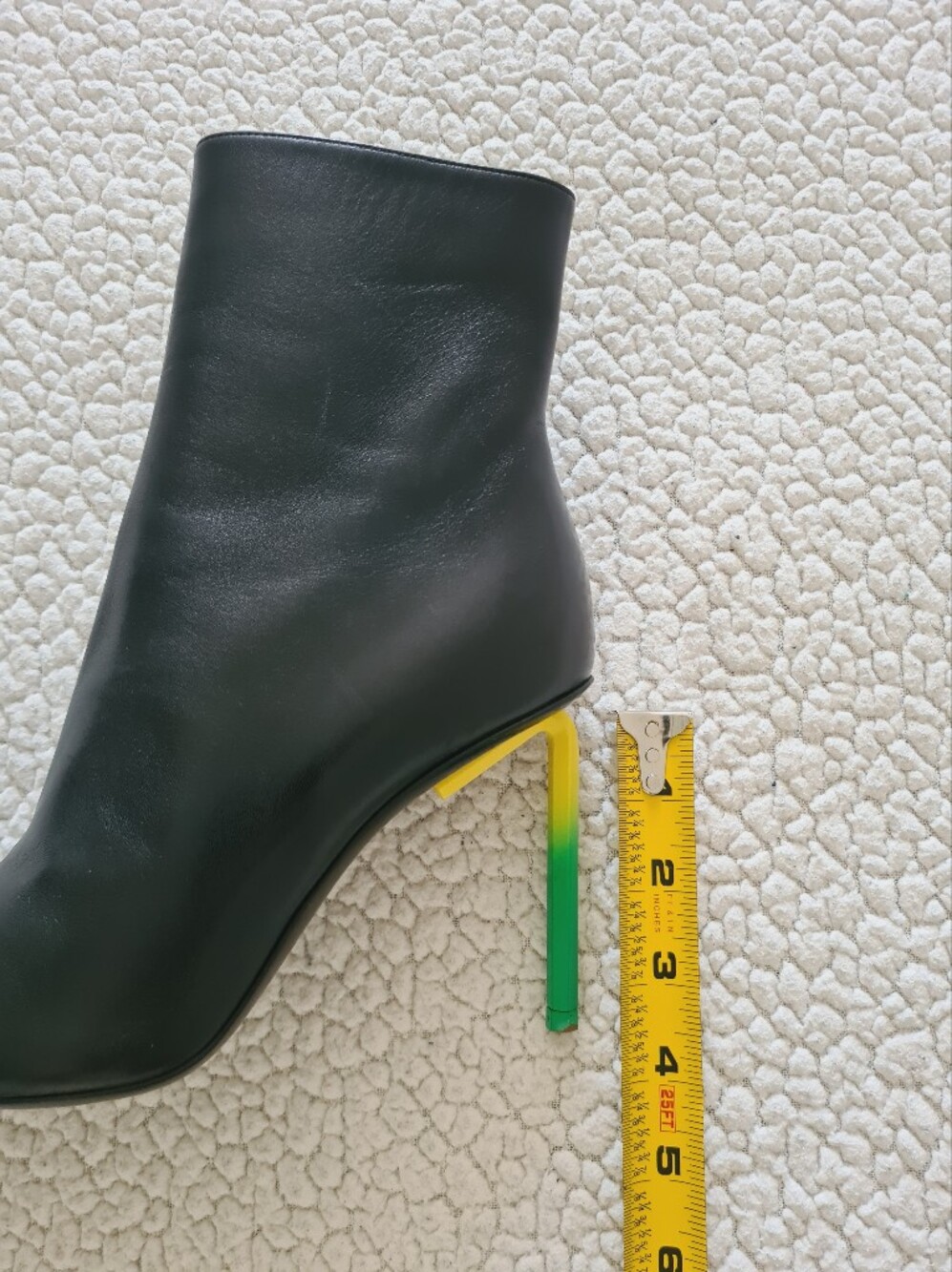 OFF-WHITE Allen Gradient Stiletto Heel Ankle Boots Black EU 38 US 8 Org $1,420 - Picture 12 of 14